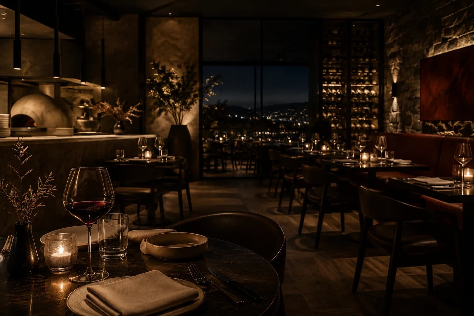 Candlelit contemporary dining room from the Vetta self-initiated hospitality concept